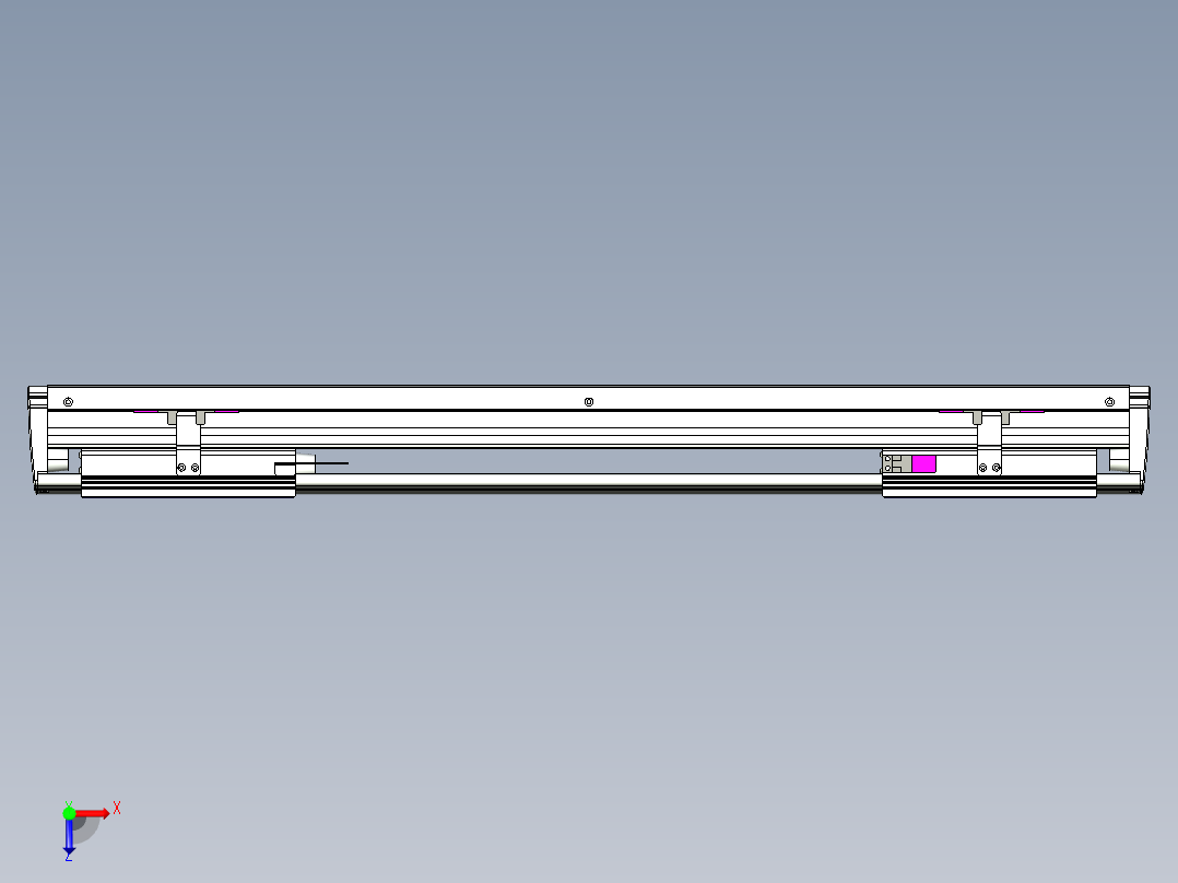 威洛博VL系列直线电机模组-2VL14S2-S400俯视图
