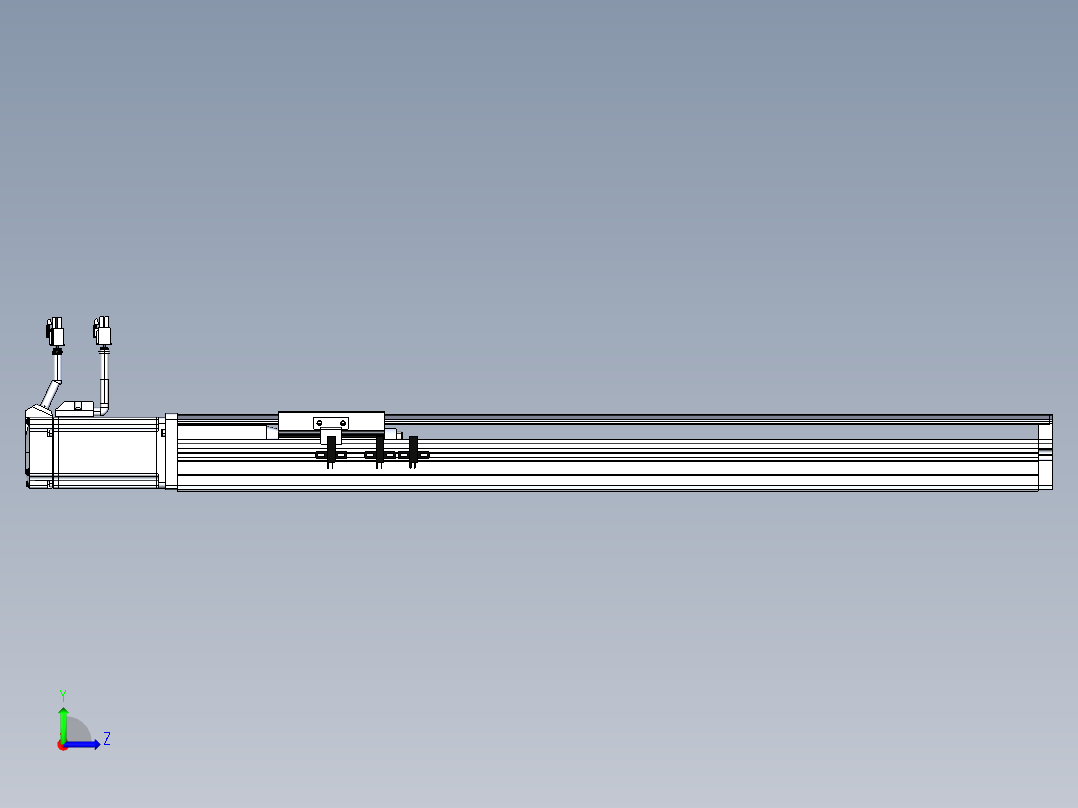 东锦丝杆传动-直线滑台模组DH102-C-L10-S500-BC-P400W-C3左视图