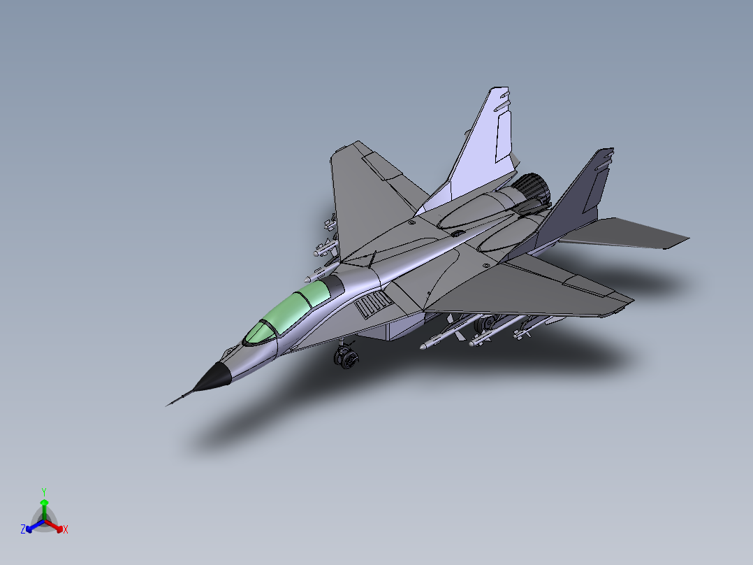 98米格SW设计正等轴测图