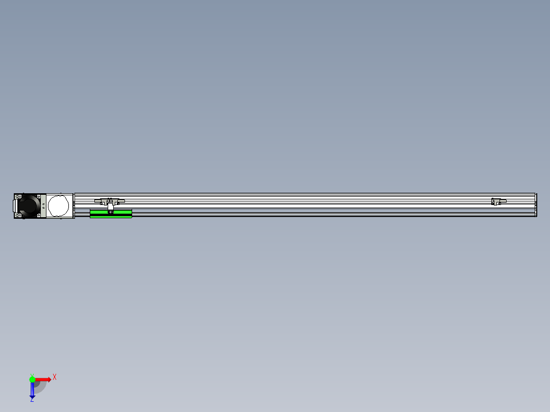 同步带滑台-半封闭B10H-L45-S1000-L-P40-D3俯视图