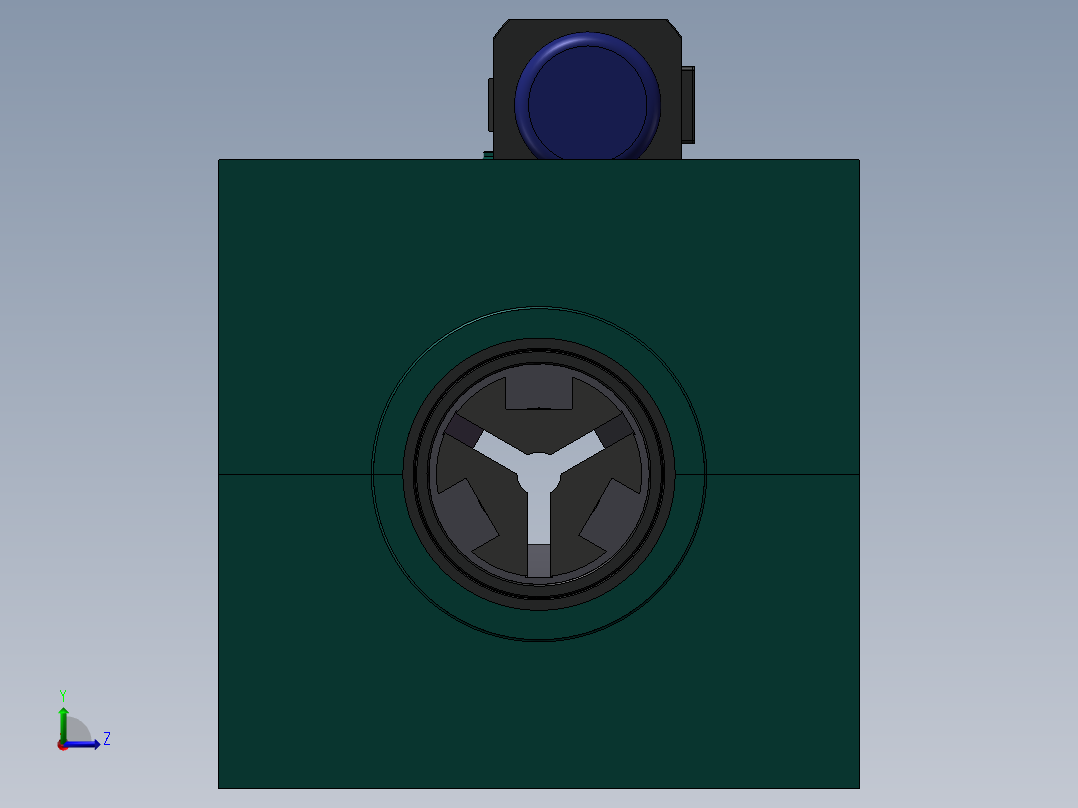 夹紧和自动转位单元左视图