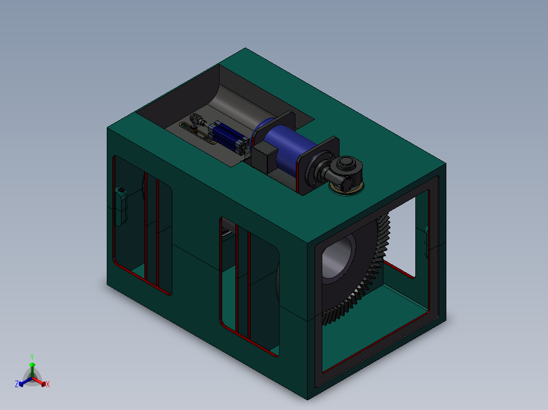 夹紧和自动转位单元正等轴测图
