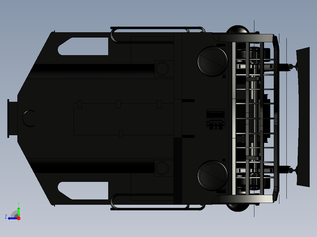 电力机车右视图