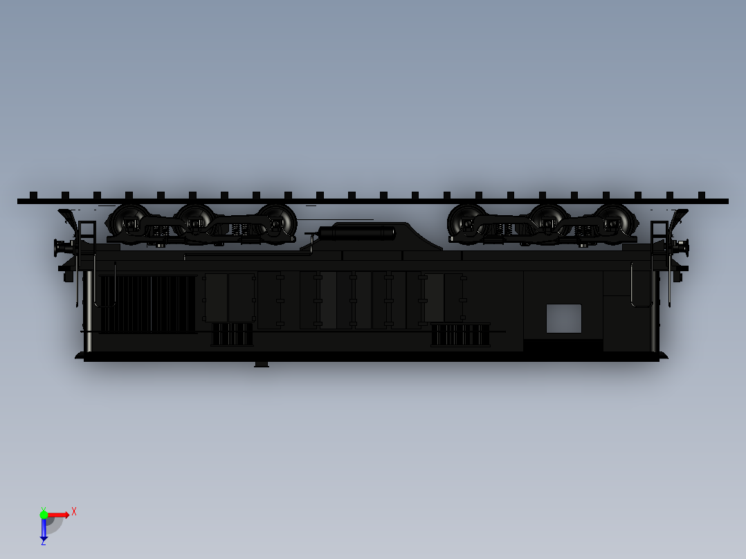 电力机车俯视图