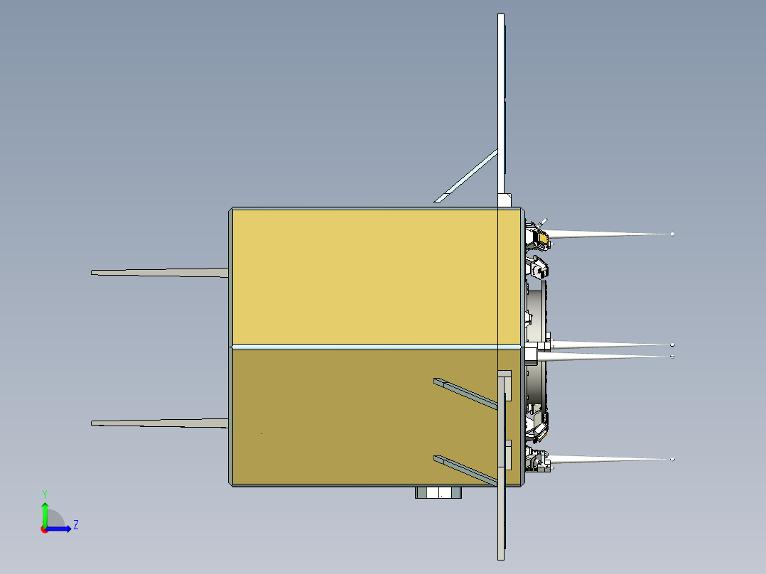 地球观测卫星3D左视图