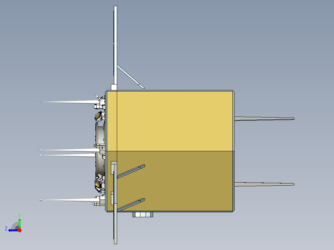 地球观测卫星3D右视图