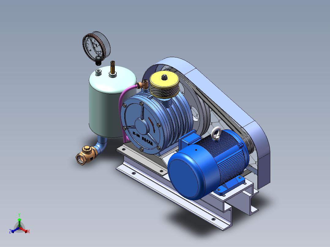 HC-30s 回转式风机sw16可编辑正等轴测图