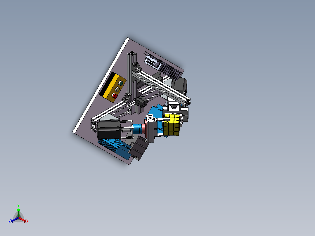 魔方机器人sw12可编辑正等轴测图
