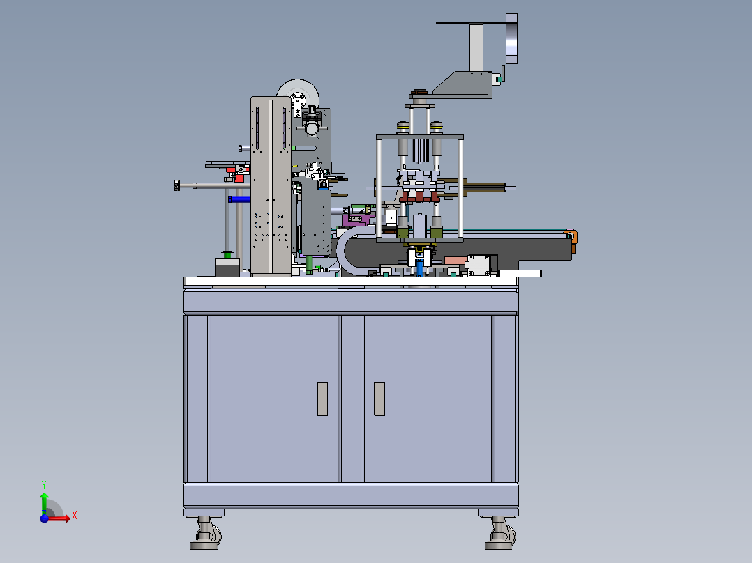半自动贴胶下料机sw16可编辑前视图
