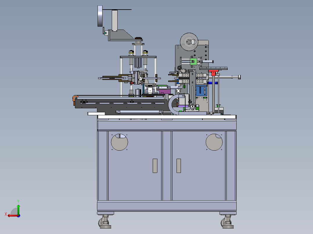 半自动贴胶下料机sw16可编辑后视图