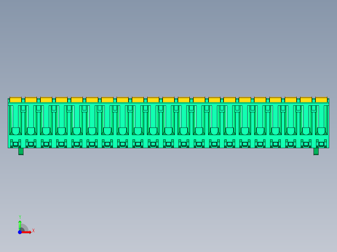 DEGSON 2EDG 系列 5.0mm 可插拔接线端子组-2EDGKDB-5.0-21P-14-00AH前视图