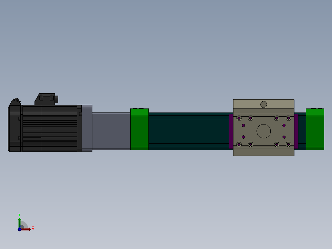 丝杆式模组DC64A-SP-MG（100-1500mm）前视图