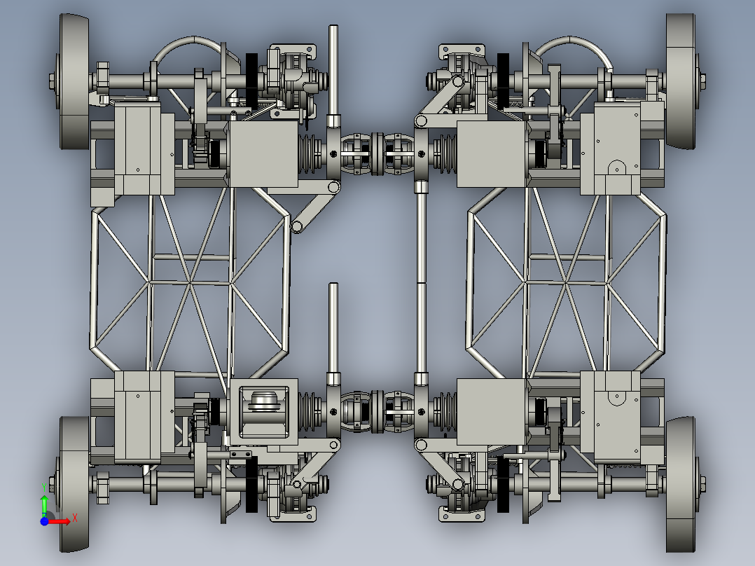 超级八轮改装车前视图