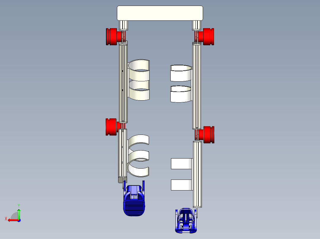 下肢腿部康复机器人模型【inventor格式2018】后视图