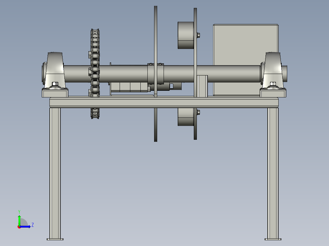 电磁制动系统左视图