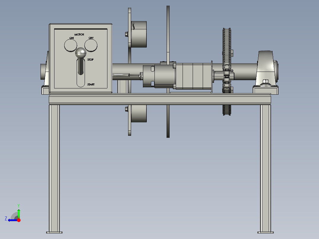 电磁制动系统右视图