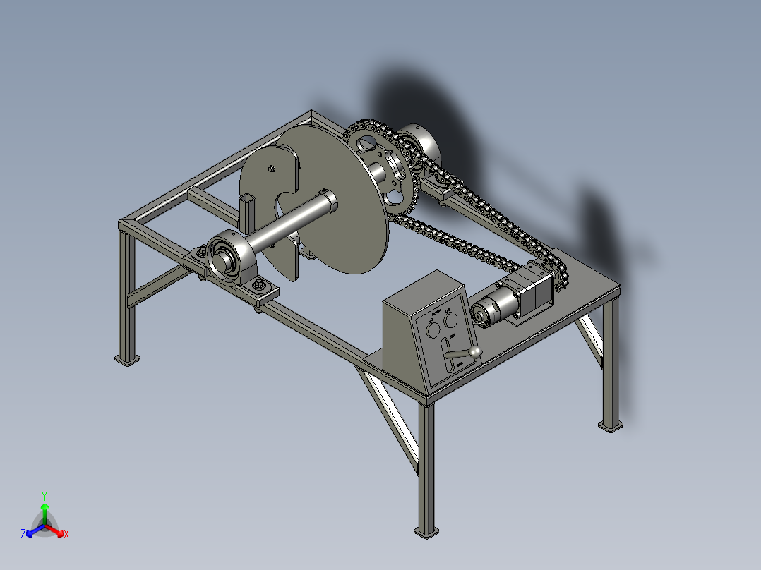 电磁制动系统正等轴测图
