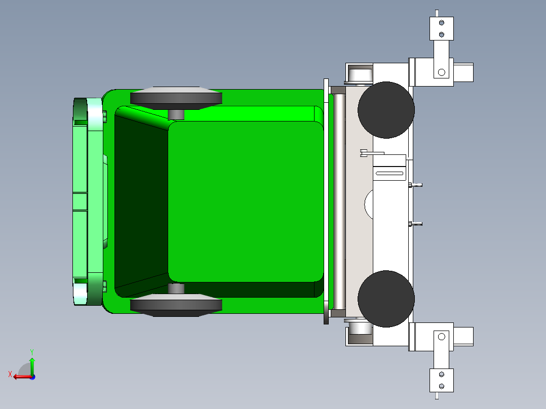 带称重液压提升机模型-后视图