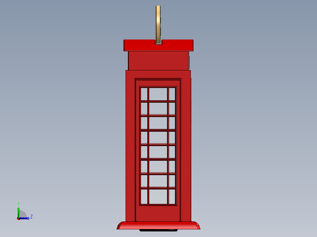 电话投币箱左视图