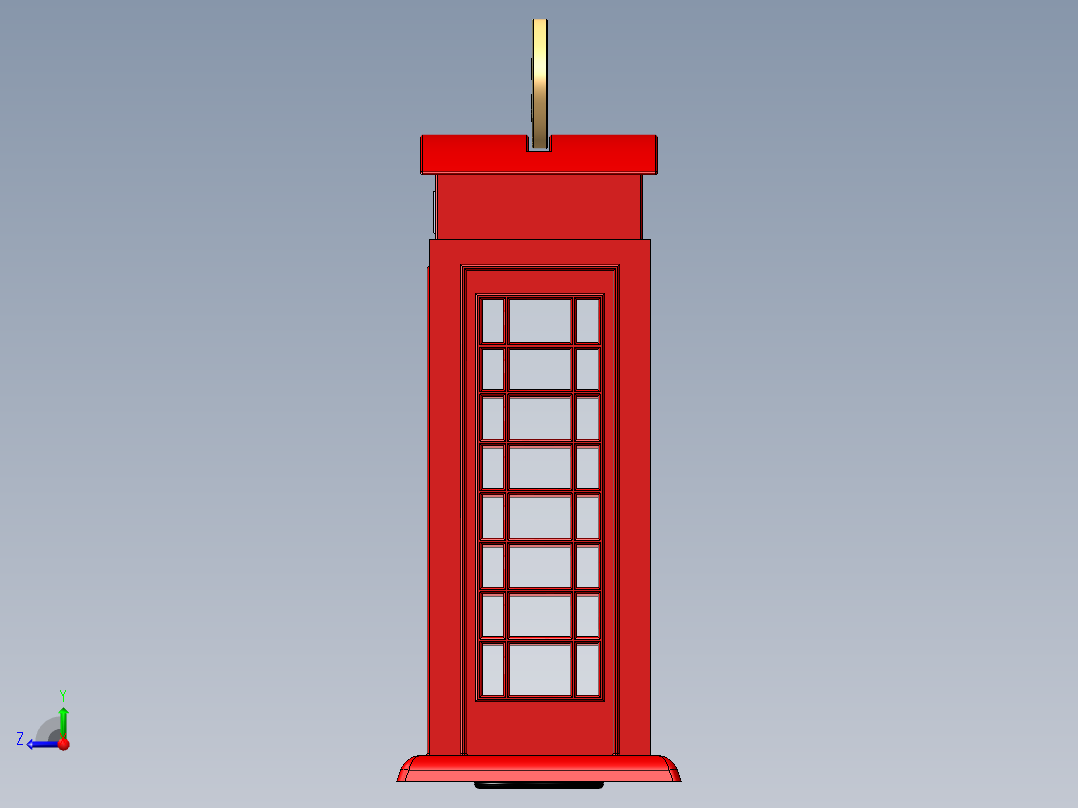 电话投币箱右视图