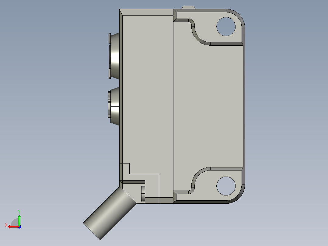 基恩士PZ-G61_62_kc图纸模型后视图