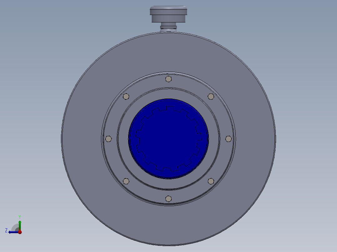 盾构掘进机刀盘驱动系统三级行星齿轮减速机右视图