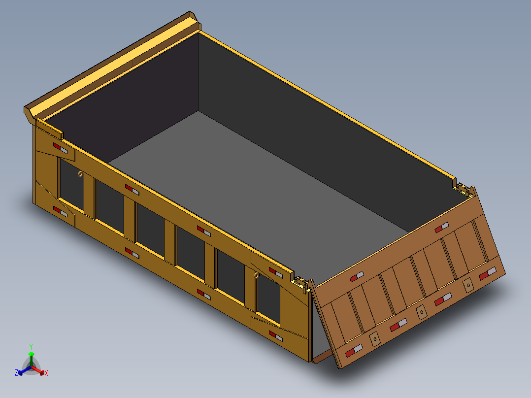 车厢三维图正等轴测图