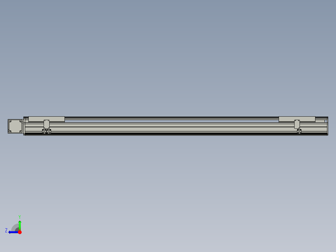 直线模组LHB21-L40-S1550-L(B)设计图纸右视图