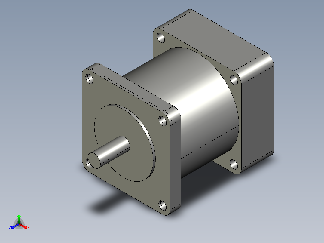 MPC023-24-CRI，步进电机断开正等轴测图