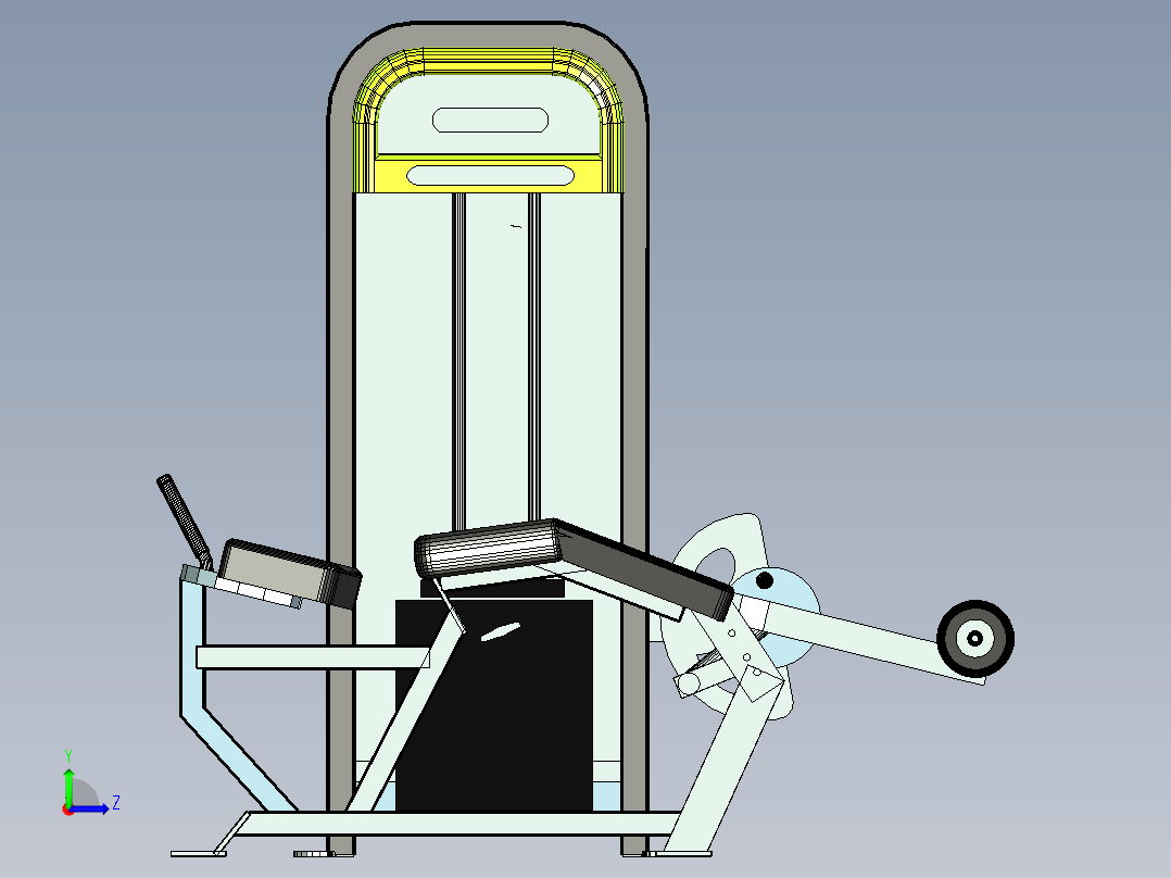 腿屈伸训练器左视图