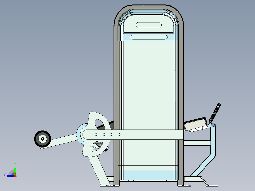 腿屈伸训练器右视图