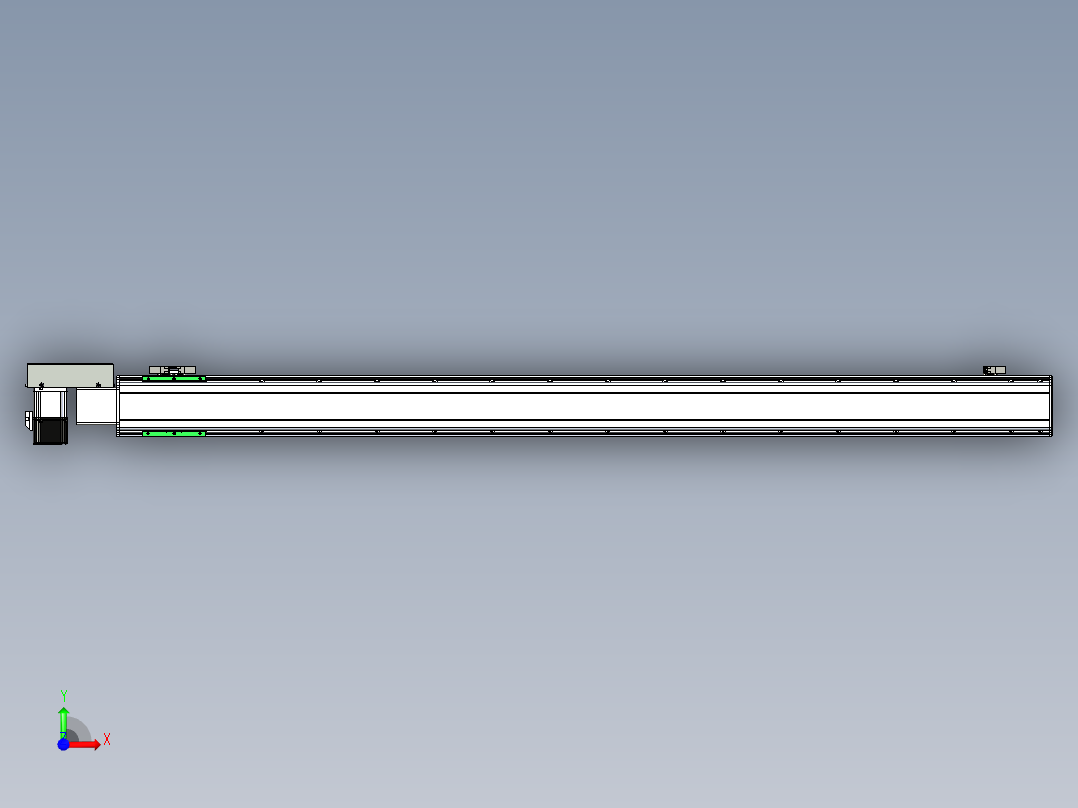 同步带滑台-半封闭B10H-L45-S1400-R-P40-D3前视图