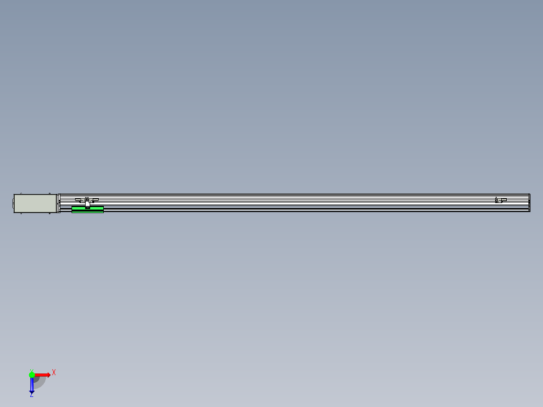 同步带滑台-半封闭B10H-L45-S1400-R-P40-D3俯视图