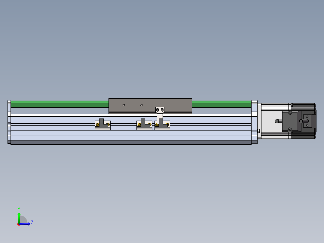 MTH丝杆半封闭模组MT136BS-BC-400W左视图