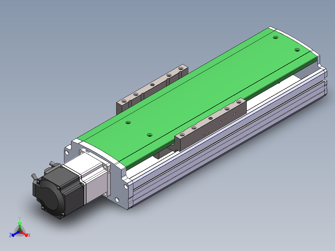 MTH丝杆半封闭模组MT136BS-BC-400W正等轴测图