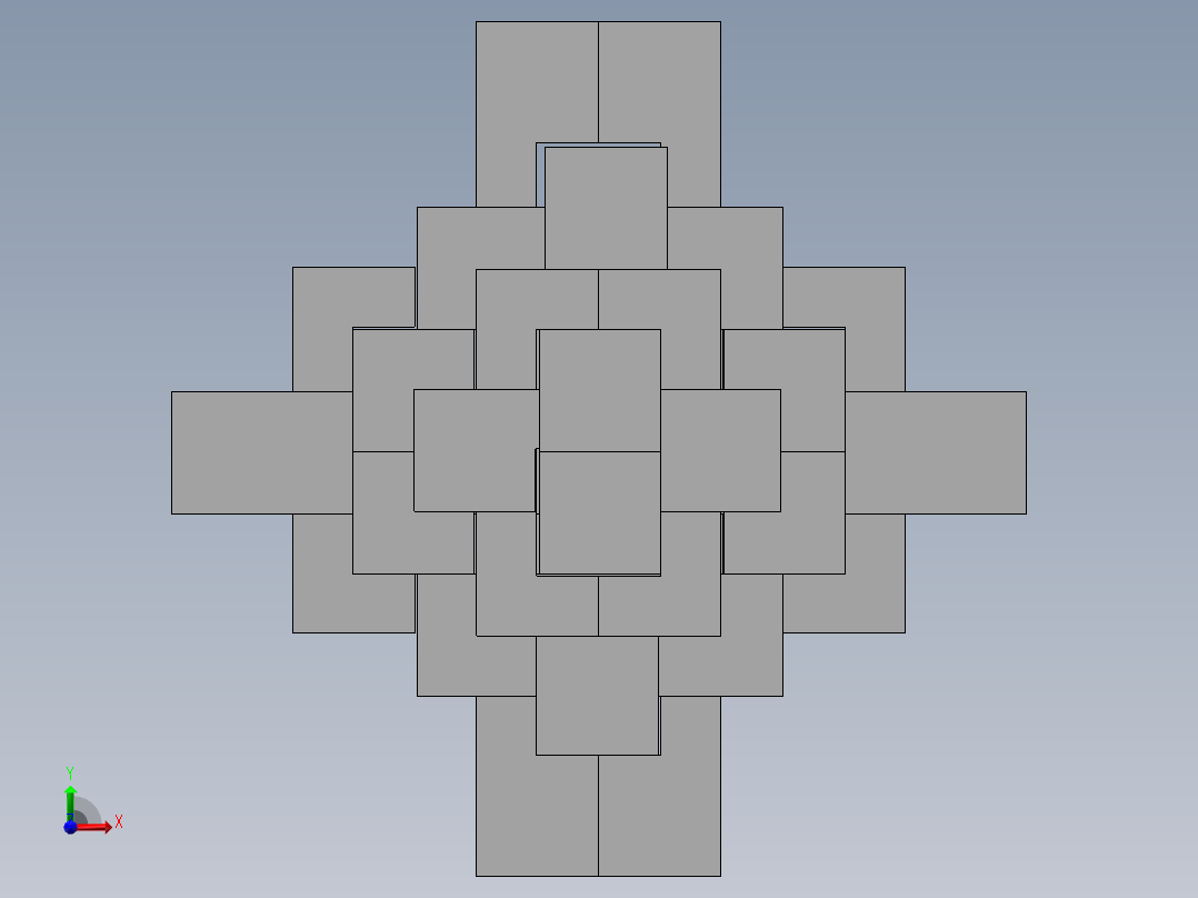 二十四锁模型+3D打印前视图