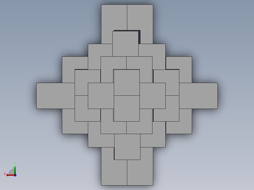 二十四锁模型+3D打印后视图