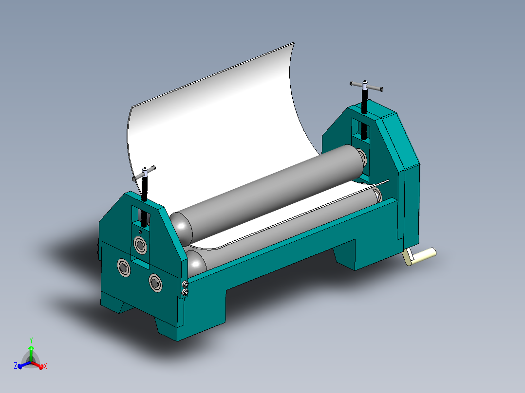 手动卷板机sw19可编辑