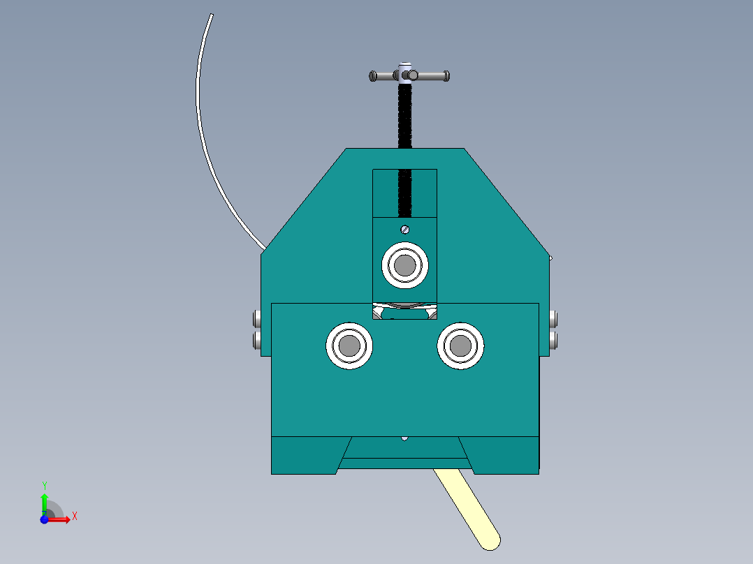 手动卷板机sw19可编辑前视图