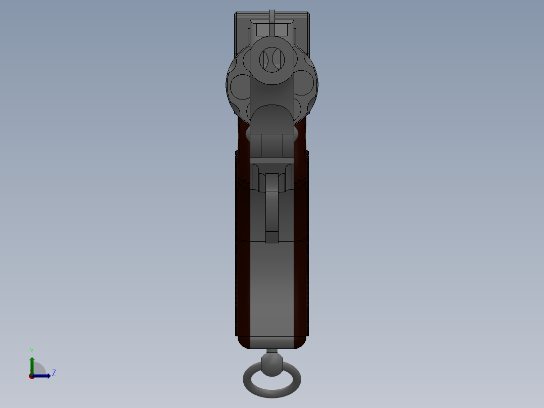 solidworks 威伯利-斯科特左轮手枪左视图