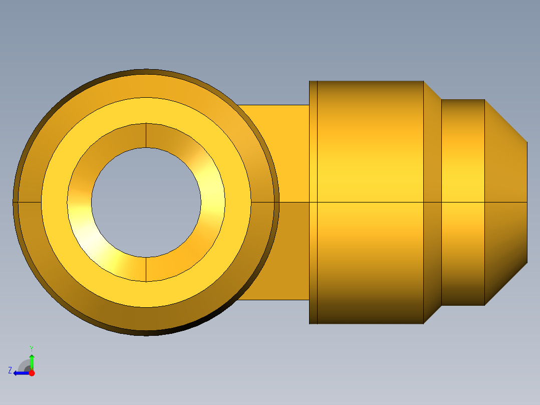 扩口式工业通用硬管接头Male Run Tee 151F-6-6右视图