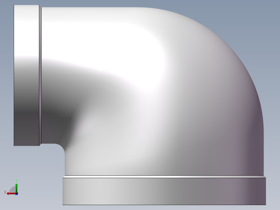 弯头-异径内丝 DN80-DN50后视图