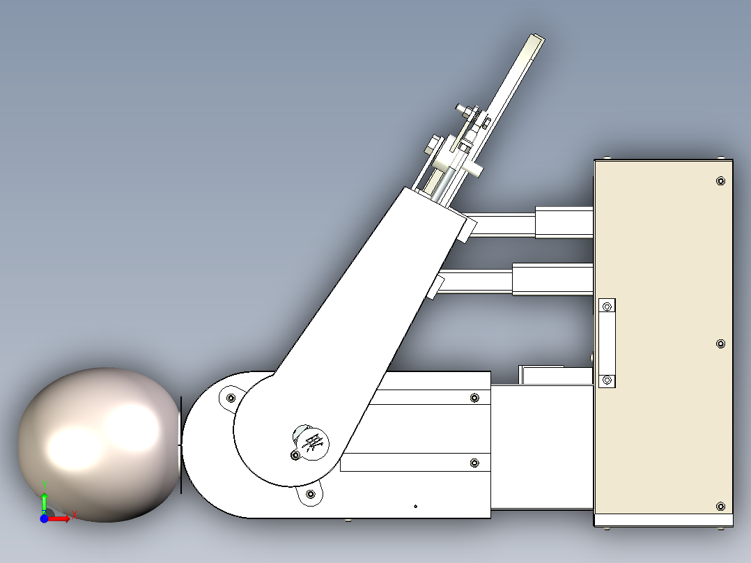 刀削面机器人前视图