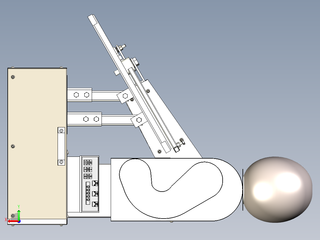 刀削面机器人后视图