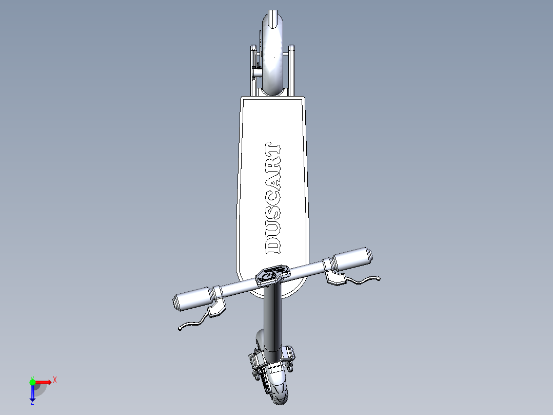 电动滑板车2俯视图