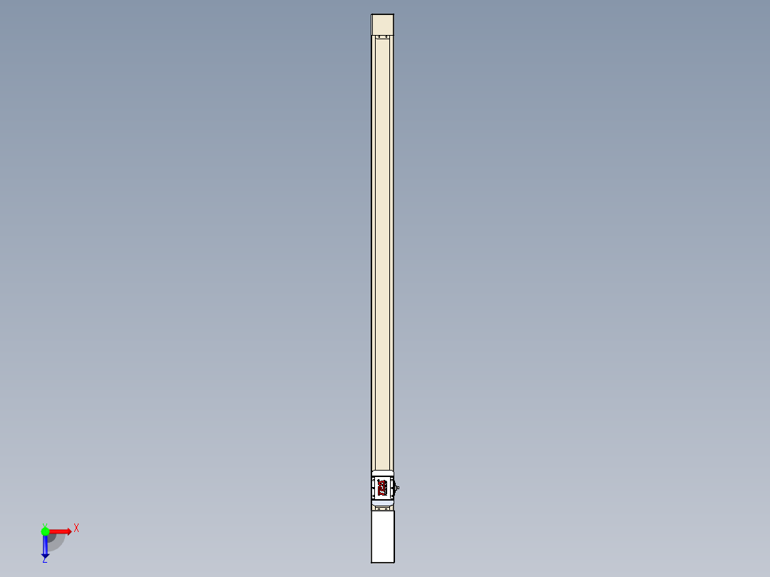 同步带全封闭直线模组TPA-HCB-65S-90-L1200-M-C-P10-N3俯视图