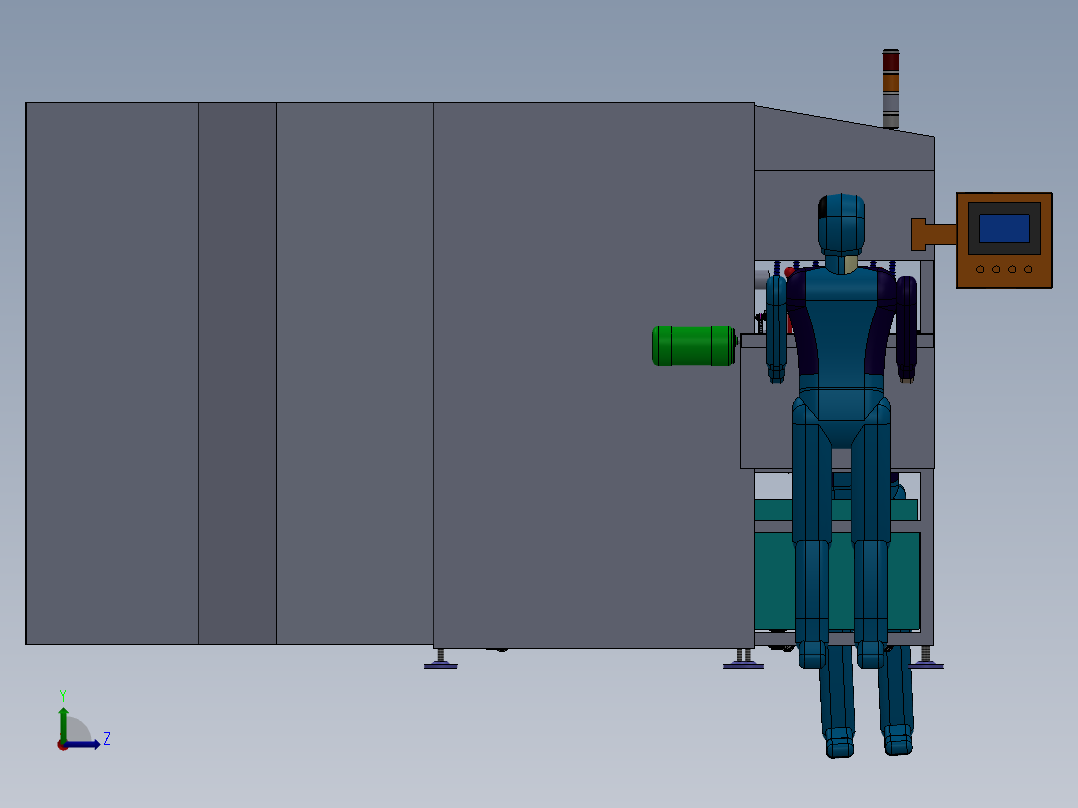 通道式高压喷淋清洗机左视图