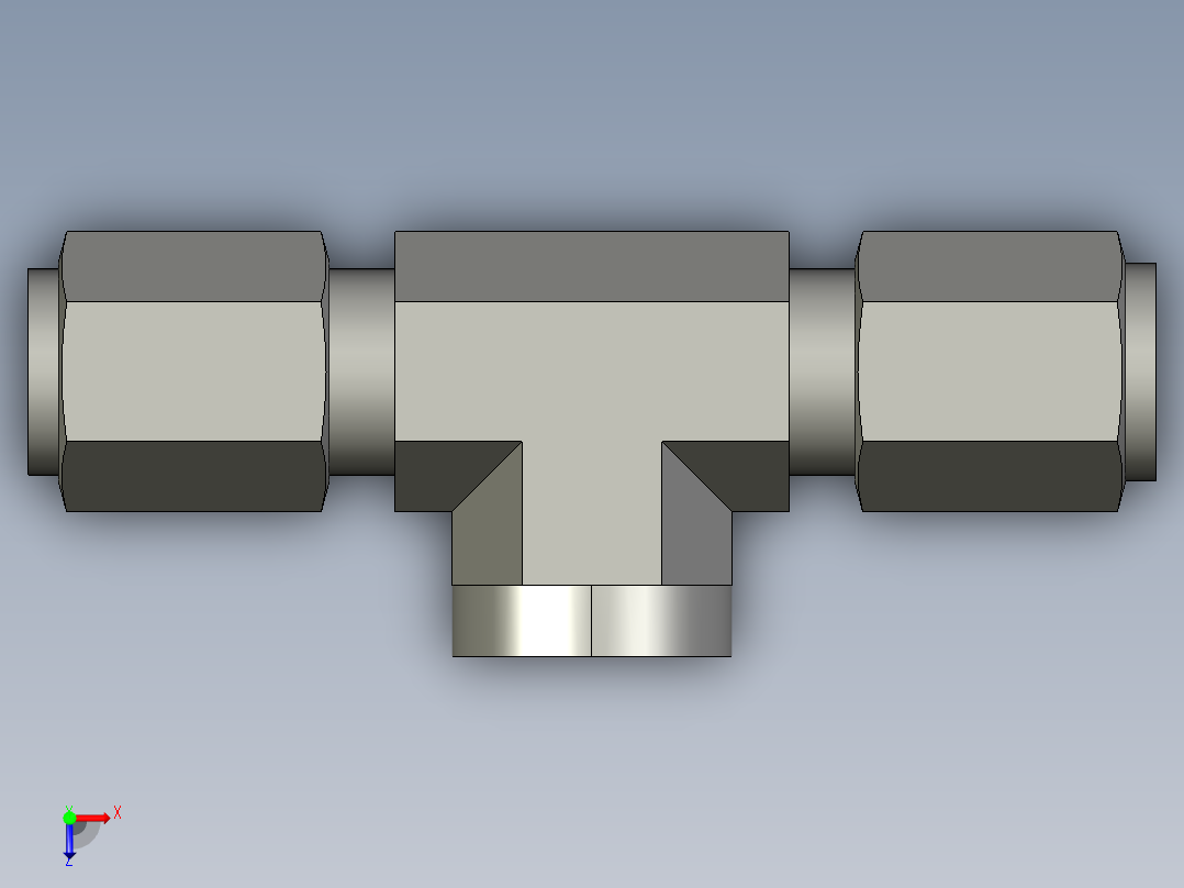 卡套式工业通用硬管接头4_obu-s俯视图