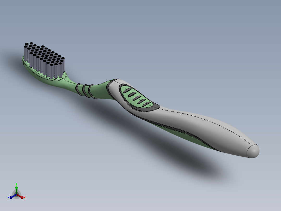 牙刷正等轴测图