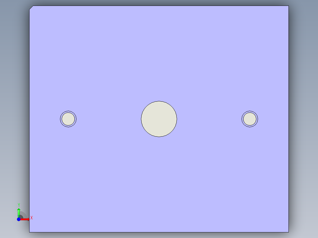 汽车前雾灯饰圈全套模具图前视图